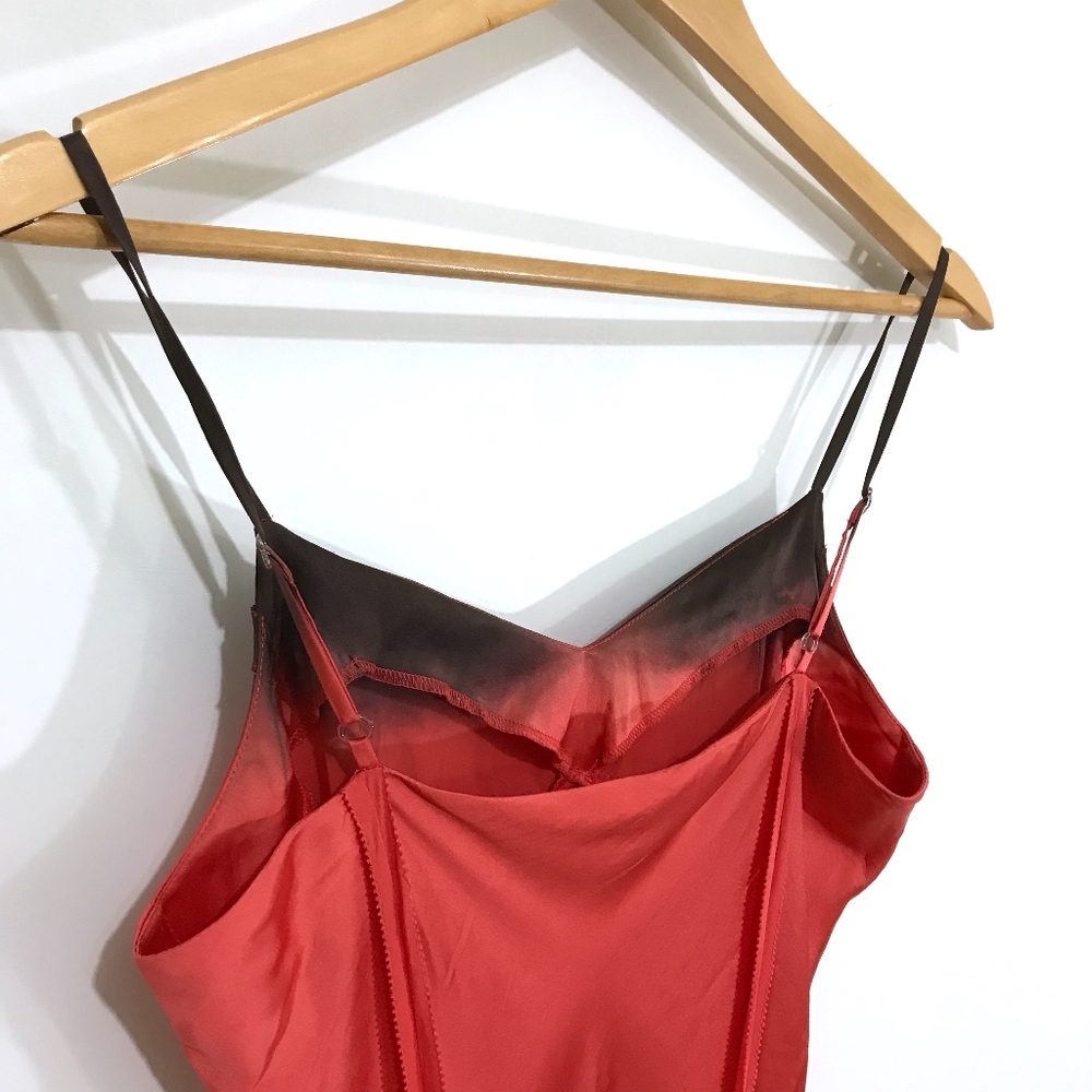 American Retro Ombre Silk Slip Dress - Picture 7 of 8